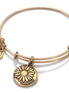 Alex and Ani Gold Daisy 'Daughter' Charm Bangle